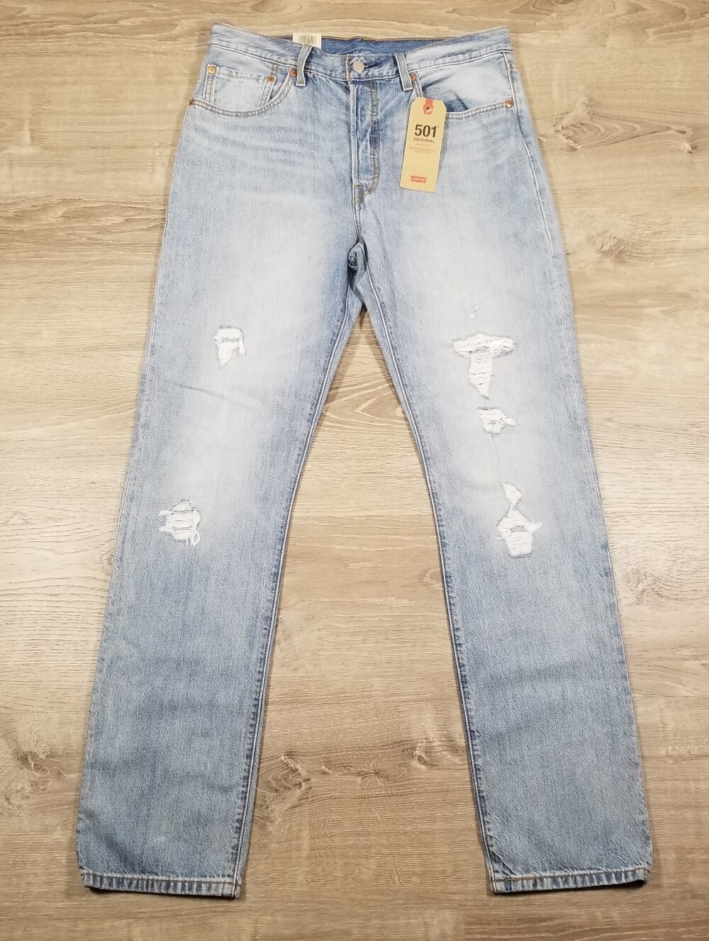 Levis 501 Original High Rise Straight Leg Button Fly Jeans Womens 31x32 NWT